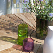 Ellen sæt, 1 bord Ø150 cm +6 stole, hvid alu/teak