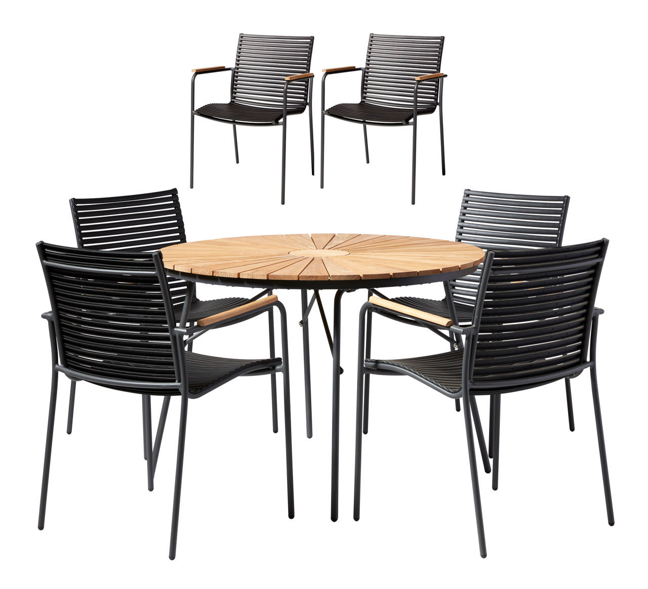 Ellen/Mood Classic Sæt , 1 bord+6 stole