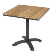 Mood cafébord 70x70cm antracit/teak