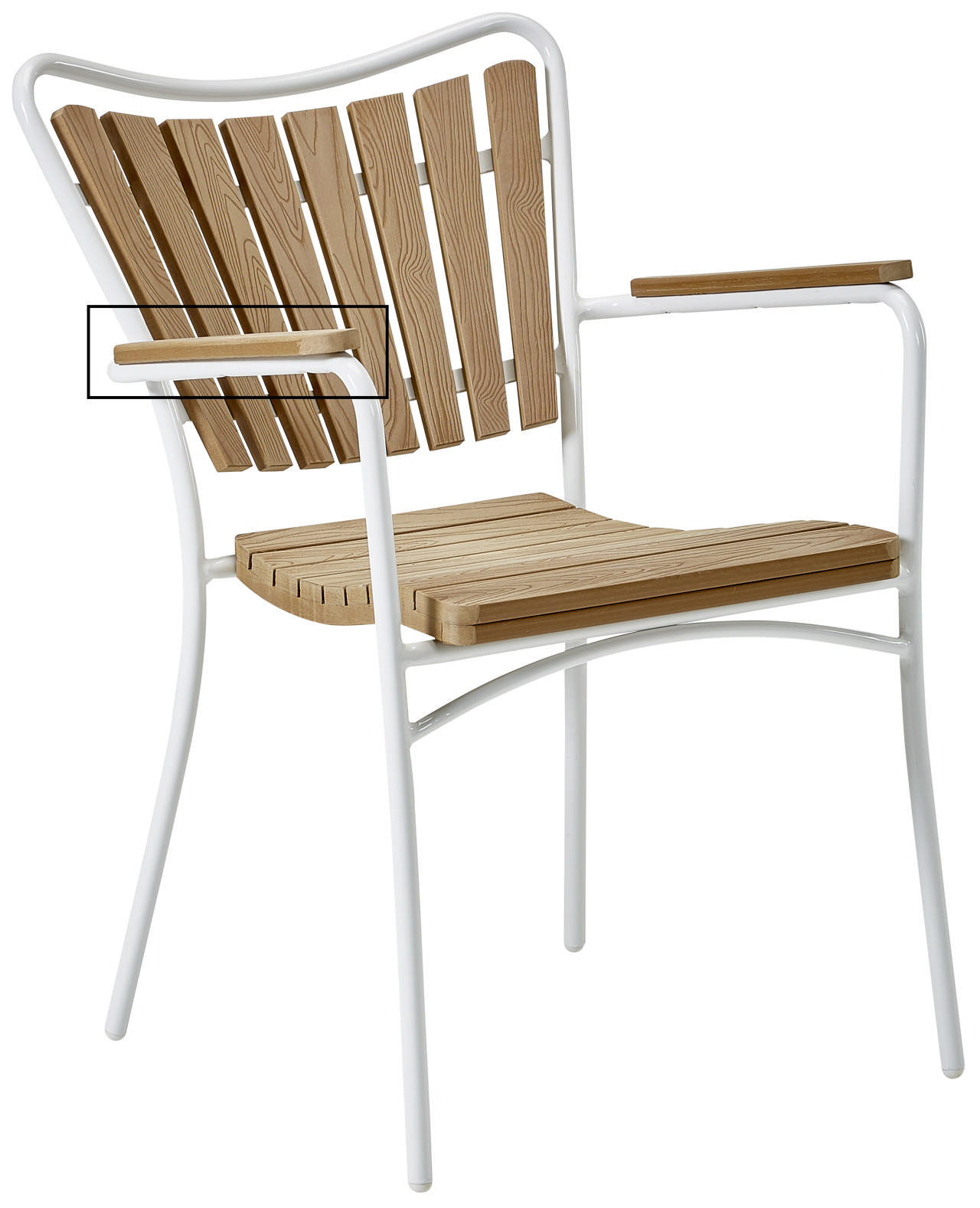 Højre armlæn til Kerteminde stol, polyteak