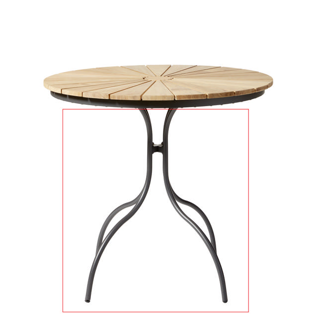 Ben til Kertemindebord Ø70cm antracit 1 sæt 2ben forskældige