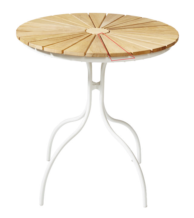 Lamel til Kertemindebord Ø80 cm., teak