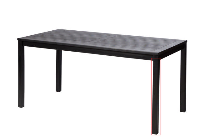 Ben til Rosenborg bord, mat sort