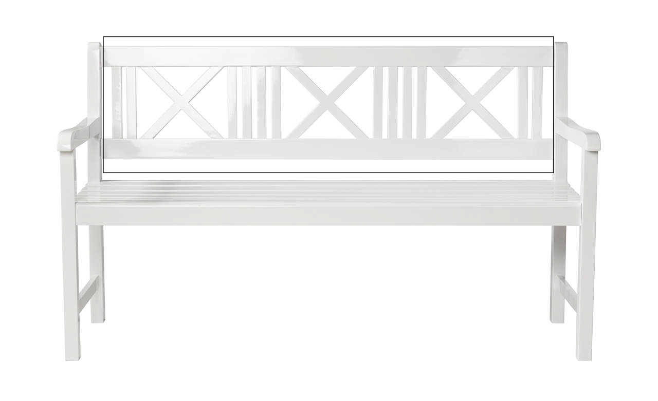 Ryg til Rosenborg bænk BILKA 150cm PU hvid