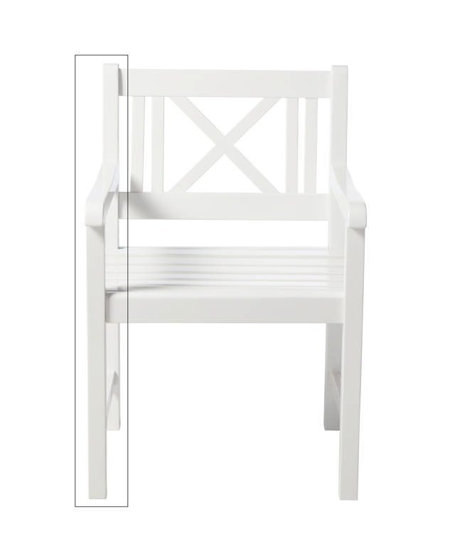 Højre side til Rosenborg/Kompakt stol/bænk PU hvid