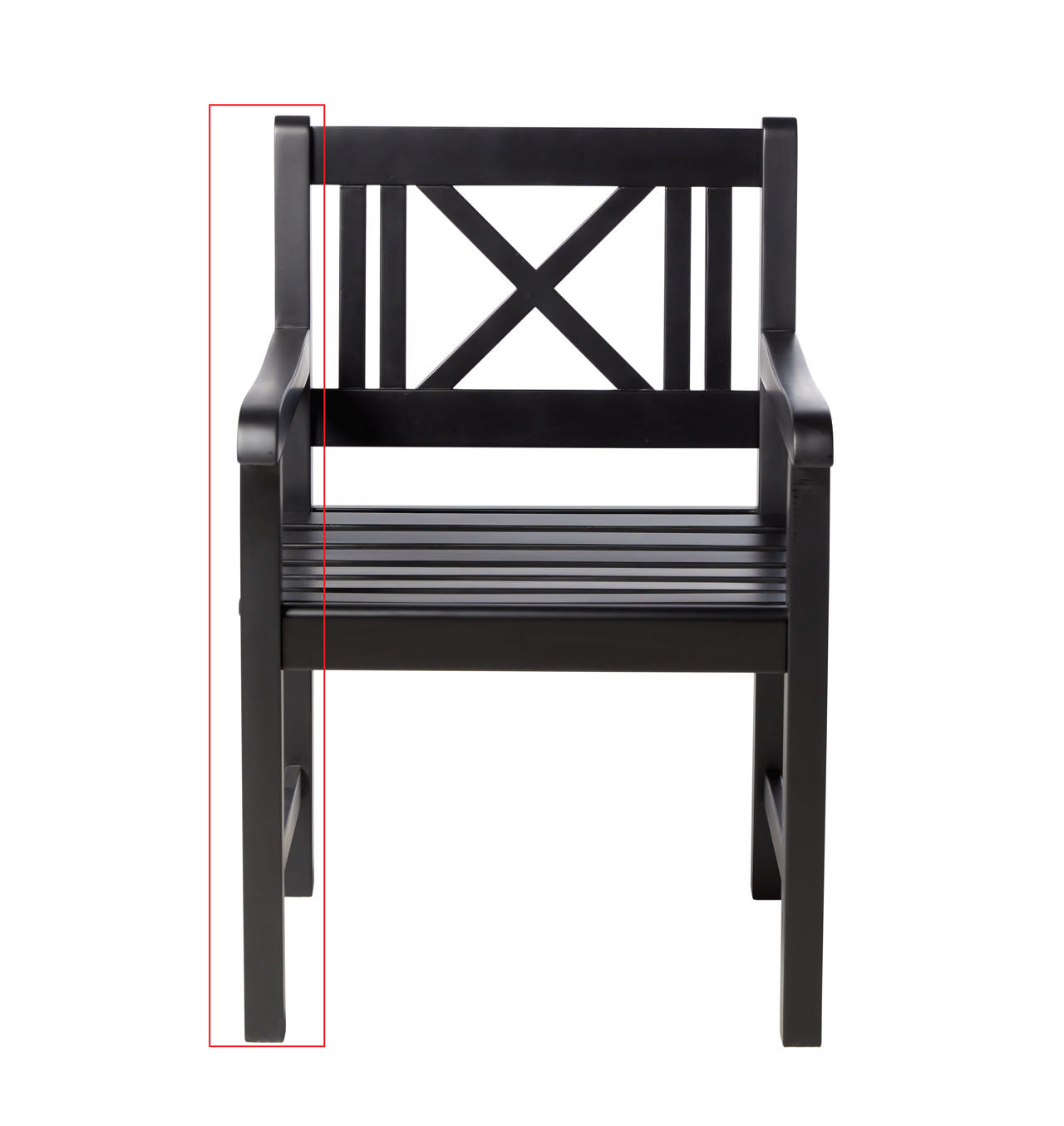 Højre side til Rosenborg stol/bænk mat sort