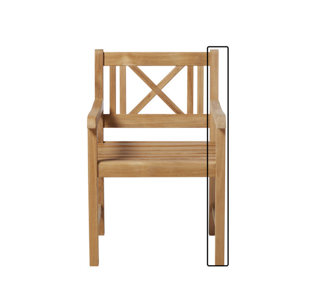 Venstre side til Rosenborg/Kompakt stol/bænk teak