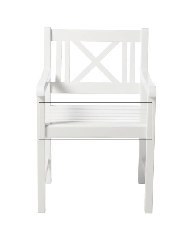 Sæde til Rosenborg stol PU hvid