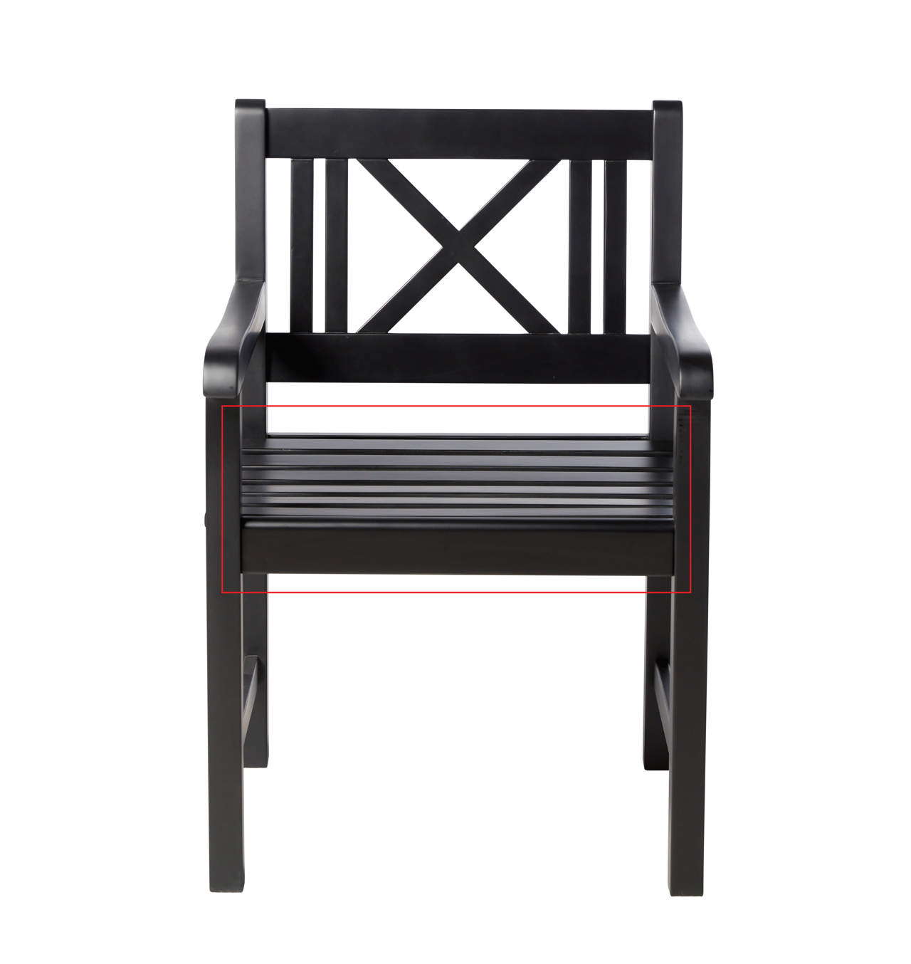 Sæde til Rosenborg stol mat sort