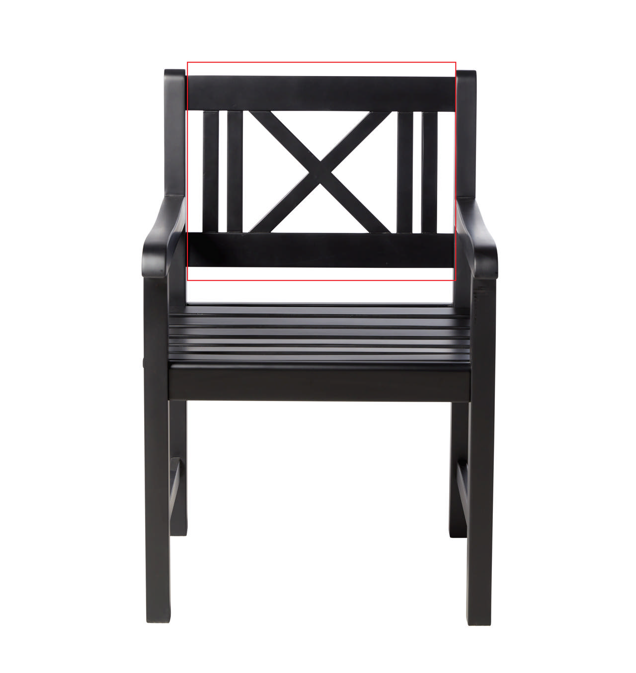 Ryg til Rosenborg stol BILKA mat sort